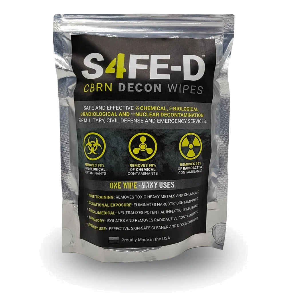 S4FE-D 50-count resealable pouch of decon wipes