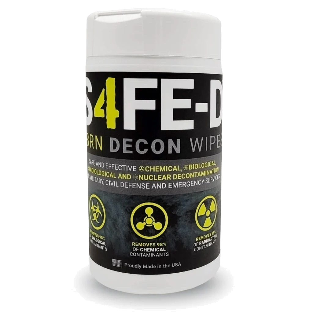 S4FE-D 80-count canister of pre-wetted decon wipes