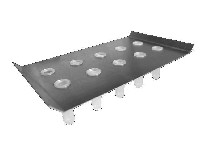 LTI Sample Tube Trays — 5- and 10-well aluminum trays