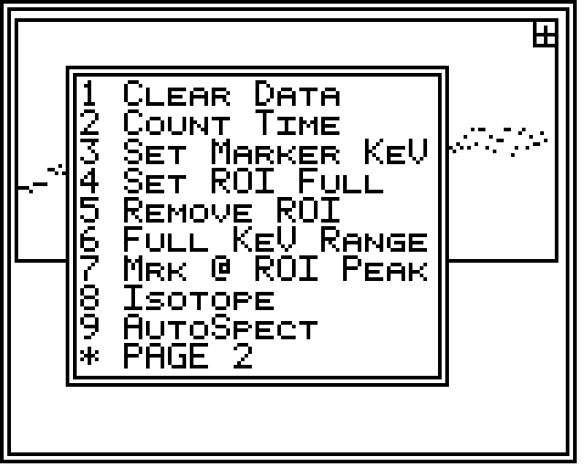 MCA menu showing analysis options